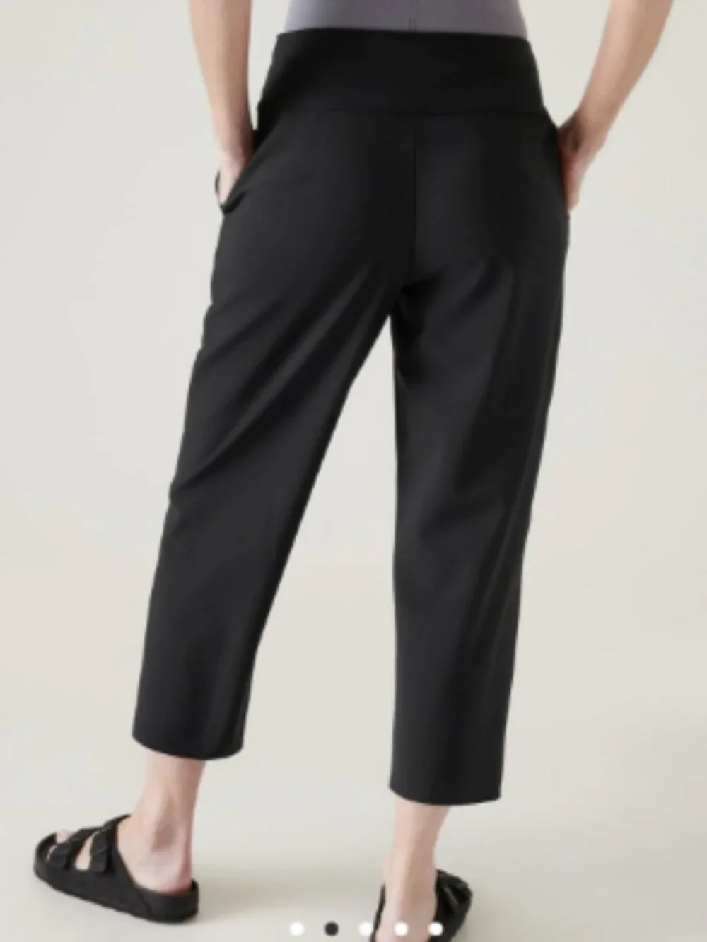 Athleta Stellar Wide Leg Crop Pant Black Size 10 TALL - Picture 3 of 7